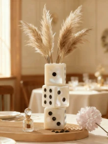 Bình gốm hình xúc xắc thủ công - Bình gốm hình xúc xắc độc đáo để trang trí hoa khô, hoa hồng, cỏ lau - Thiết kế tinh tế, bình gốm hình xúc xắc thủ công - Mang đến vẻ đẹp tuyệt vời cho bất kỳ không gian hiện đại nào - Món quà hoàn hảo, đồ trang trí nhà cửa, trang trí phòng, bình hoa, bình thủy tinh. - Nhiều màu - Xem 10