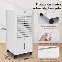 Calefactor y Enfriador 4 en 1 con Control Remoto, Temporizador y Ventilador Oscilante para Hogar - Tipo de Enchufe A Japonés (100V) - Ver 4