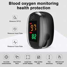 Oximetro 数字手指脉搏血氧仪，带 LED 显示屏，血氧饱和度和脉搏率监测器，便携式 SpO2 监测器