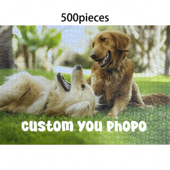 1 Piece 500 Piece Customized Photo Puzzle, Personalized Gift For Holidays, Parties, Weddings, Birthdays, Valentine's Day, Mother's Day, Father's Day, Back To School, Halloween, Christmas, New Year. A Unique Paper Puzzle Customized With Your Own Photos, DIY Portrait Handmade Birthday Gift, Memorabilia To Celebrate Special Moments. A One-Of-A-Kind Gift For Family And Friends.