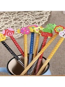Cute Cartoon Design With Eraser Pencil, Creative School Supplies Writing Pencil, Stationery Set, Back To School - Multicolor - View 9