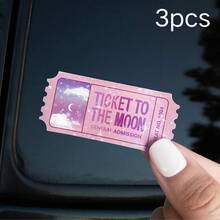 1/3 件全息月球门票乙烯基贴纸 | 可爱卡哇伊文具梦幻美学 Lofi Holo 氛围、手机壳贴纸、水瓶贴纸、学校用品、返校