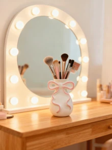 1pc Elegant Bow Makeup Storage Box, Suitable For Home Decor, Bedroom Decor, Office & Student Supplies, Can Be Used For Storage, Wedding Decor, Home Decor, Jewelry Storage, Party Decor, Great Gift - Multicolor - View 9