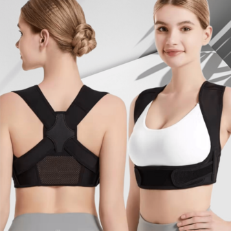 Corrector de postura ajustable, soporte de espalda, adecuado para hombres y mujeres