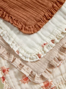 2 buc bavete/lavete de râgâit moi și confortabile cu margini din dantelă, certificate Oeko-Tex, potrivite pentru toate anotimpurile, îngrijirea nou-născuților și a bebelușilor