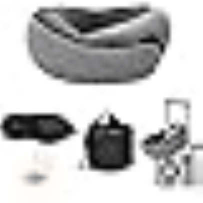 Neck Pillow  Memory Foam, Breathable &Amp; Washable With Complimentary Eye Mask, Earplugs &Amp;Mesh Storage Bag For Airpla...