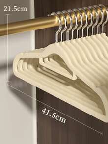 Durable, Flexible, Super Resistant Non-Slip Velvet Hanger - Saves Wardrobe Space - 米色 - 查看 7