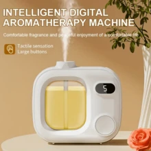 1 Set Smart Aroma Diffuser Kit, Aroma Mist, Essential Oil Diffuser. Essential Oil Set, Home Fragrance Diffuser, Floral Essential Oils, Oil Diffuser, USB Humidifier Aroma Diffuser, Rechargeable Aroma Diffuser, Air Freshener, Home Decor Fragrance. - White - View 9