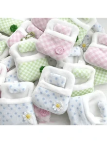 Conjunto de cama novo e fofo com trevo, 3 peças, para mini boneca. Acessórios de alta qualidade para bonecas (boneca não incluída). - Multicolorido - Ver 2