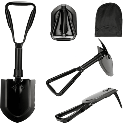 Survival Shovel 58cm,50# HighCarbon Steel Entrenching Tool, Folding Camping Shovel, For Garden, Hunting, Hiking, ...