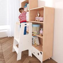 Velacasa Kids Standing Tower, Child Kitchen Step Stool Toddler Wood Stepping Stool - Children's Montessori Stool - Adjustable Height, Ideal Kids Kitchen Step Stool For Learning New Skills, White 16.45"D X 17.63"W X 35.82"H - mặc định - Xem 9