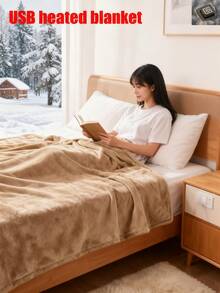Chăn sưởi điện USB, 3 mức nhiệt độ. Chất liệu vải nhung mềm mại, phù hợp cho mọi mùa, giữ ấm tốt, có thể giặt máy. Thích hợp sử dụng trên ghế sofa, giường hoặc văn phòng. Món quà Giáng sinh hoặc tân gia lý tưởng. Tấm sưởi USB dành cho người lớn, chất liệu nhung mềm mại, thích hợp cho thời tiết mùa đông lạnh giá và nhiều không gian khác nhau. Chăn sưởi, chăn ấm mùa đông. - 100*80cm - Xem 9