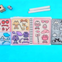 Set de colorear y manualidades para fiestas casuales para niños de Toca Boca, producto sin terminar que requiere cortar y hacer a mano, set de libros de recortes y colorear antiestrés para niños