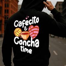 Sudadera con capucha de estampado de HUMOR MEXICANO, MEX MODA, MEMES MEXICANOS, de edición premium, de estilo urbano oversize,, para uso casual en otoño e invierno - Verde militar - Ver 2