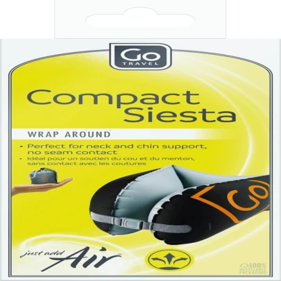 Compact Siesta Inflatable Pillow, Black
