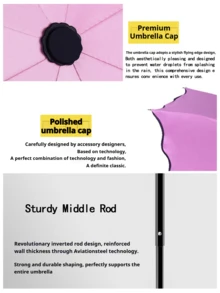 水中绽放的遮阳伞，乙烯基遮阳伞，防晒遮阳伞，折叠伞，男女通用伞，加厚乙烯基防晒防雨两用遮阳伞，折叠三折伞防紫外线遮阳伞 - 彩色 - 查看 9