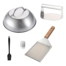 3PCS-7PCS Smash Burger Press Kit Round Hamburger Press Stainless Steel Bacon Press And Hamburger Patty Maker NonStick Burger Smasher/Hamburger Smasher Tool Set For Grill And Griddle Cooking,Burger PressHamburger Spatula Griddle Scraper NONSTICK Stainless Steel Hamburger Smasher Tool With AntiScald Handle Burger Press Griddle Set