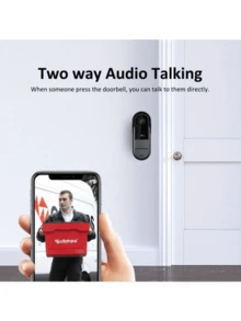 1个无线智能视频门铃摄像头，支持2.4G WiFi、无线对讲、语音转换、双向语音、夜视、远程监控和即时报警功能