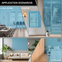 Tende decorative eleganti e belle per camere da letto, tende con perline, adatte per porte, decorazioni per camere da letto in stile bohémien, tende da appendere alle porte, tende da parete, tende per guardaroba, tende, divisori per ambienti, schermi per la privacy, decorazioni (blu, 150 x 260 cm) - Blu - Visualizzare 5