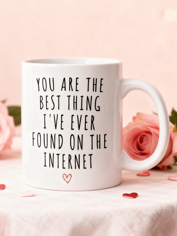1Pc Valentine's Day Funny 11oz Ceramic Coffee Mug For Boyfriend Or Husband - Gift Cup, Perfect For Birthday, Father's Day, Mother's Day, Valentine's Day, Dishwasher