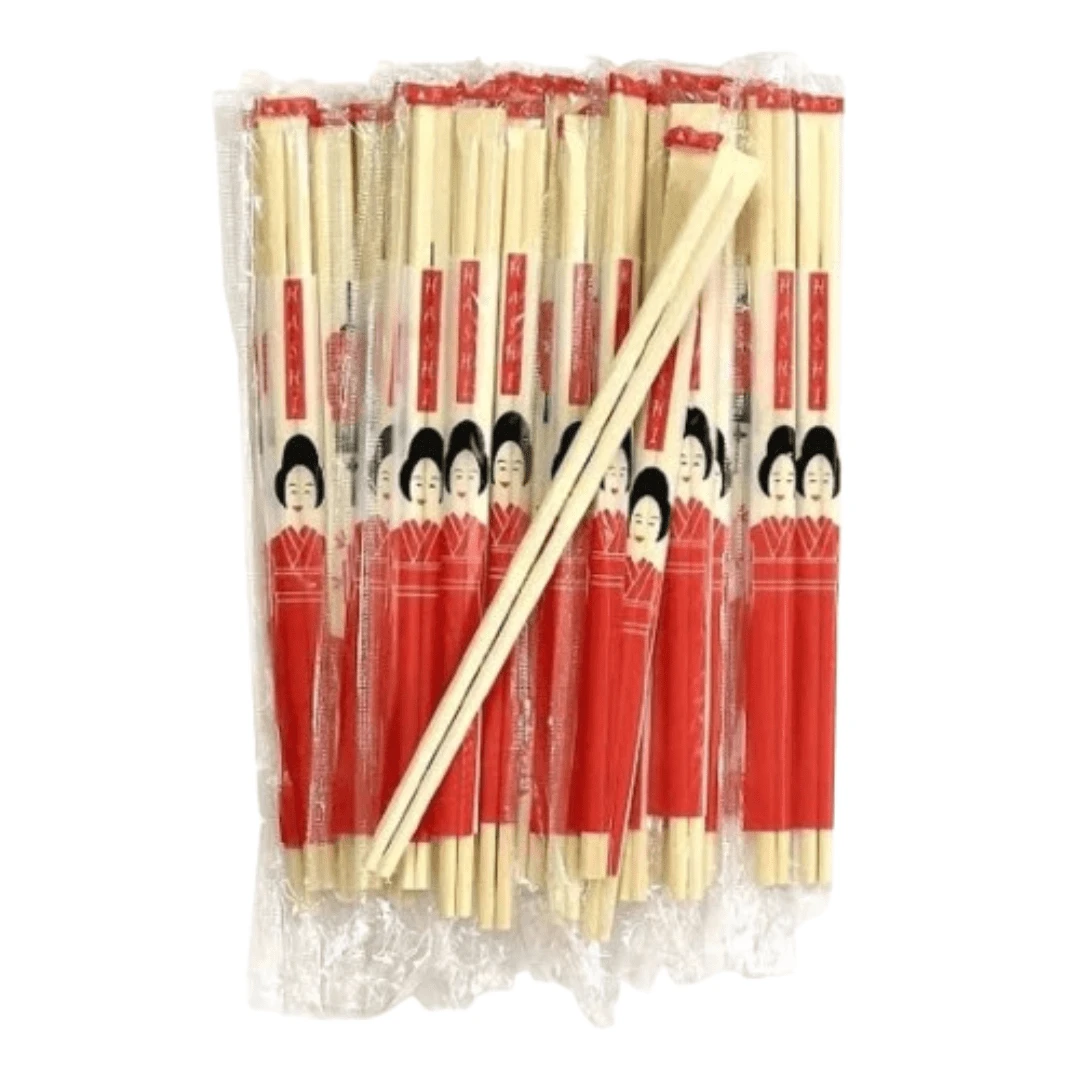Hashi Waribashi de Bambu Redondo 100 Pares Ganesh - 400g - Visão 1
