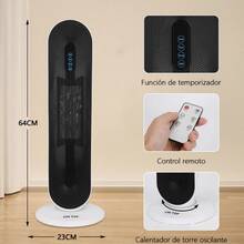 Calefactor Eléctrico Cerámico de Torre 1500W con Termostato Ajustable y Protección Tipo de enchufe A Japones - Tipo de Enchufe A Japonés (100V) - Ver 2