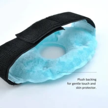1pc Soft Gel Knee Ice Pack With Velvet Backing – Adjustable Reusable Hot & Cold Compress Wrap For Knee, Ankle, Shoulder & Leg, Soft & Cooling Sleeve For Sports Recovery & Summer Use, Home & Outdoor - A-gray Hair - View 5