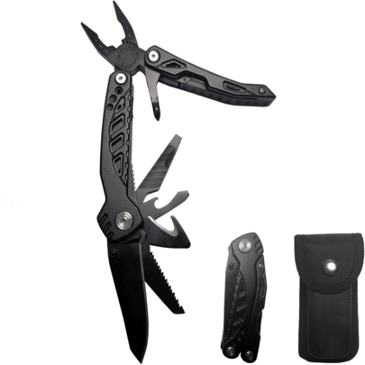 Portable Multitool Plier  Lightweight Pocket Tool With Wire Cutters, SpringAssisted Knife, AntiSlip Handle, Rop...