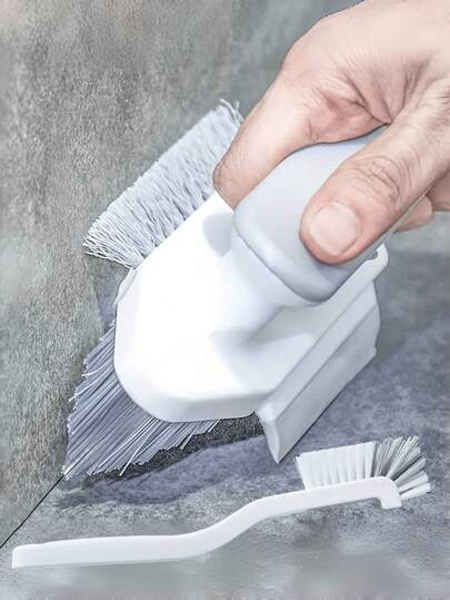 2 pièces/1 pièce Brosse de nettoyage des fentes multifonctionnelle, 1 pièce Brosse pour sol de salle de bain et tasse, outil de nettoyage en profondeur avec manche allongé, décontamination puissante sans endommager la surface, essentiel pour le nettoyage de la maison, convient pour les tasses, la salle de bain, la cuisine, le salon, le balcon, les fentes, les carrelages de sol, les toilettes, le bureau, l'intérieur de la voiture
