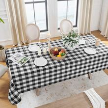 1pc Polyester Fiber Plaid Rectangular Tablecloth, Christmas Tablecloth,Buffalo Plaid Tablecloth ,Washable Tablecloth, Multiple Colors Available, Suitable For Kitchen,Dining,Festival, Party - Home Decoration, Table Decoration,Christmas Decorations - Multicolor - View 6