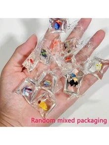 7个逼真水袋鱼冰箱贴，卡通海洋热带小鱼装饰磁贴，个性化冰箱贴，适用于厨房、办公室、白板、储物柜和洗碗机，厨房和家居装饰，派对礼物 - 彩色 - 查看 16