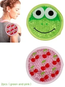 3pcs Reusable Cute Cartoon Gel Ice Packs - Bear, Fox, Cherry Patterns - Cold/Hot Therapy, Soothing Active Gel Bead Packs For Wisdom Teeth, Head, Arms, Legs (Blue, Pink, Green) - Multicolor - View 12