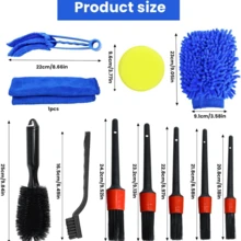 Complete Kit: 15 Brushes For Automotive Detailing On Cars, Motorcycles, And Bicycles. - 彩色 - 查看 5