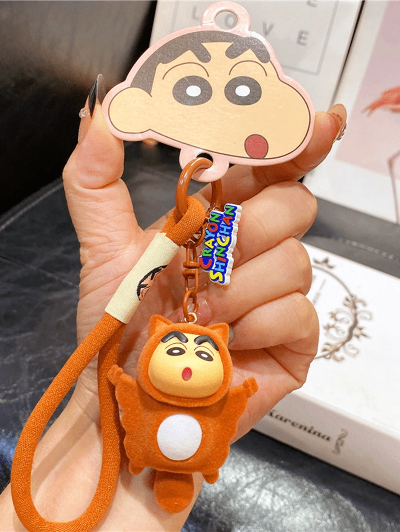 Flying Squirrel Shin-chan Plush Keychain - Official Crayon Shin-chan Plushie, Unique Squirrel Design, Lightweight & Durable, Ideal for Key Organization, Stylish Keychain for Teens & Adults, Fun Gadget for Outdoor Activities, Anime Collectibles, Gift for Him.