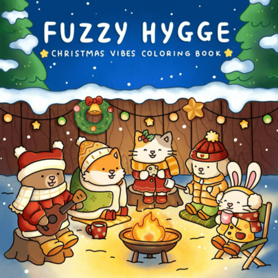 1pc FUZZY HYGGE Cozy Coloring Book [Cute] Kid Graffiti Painting Book Featuring Adorable Creatures Painting Book Montessori Drawing Toys Creative Gift .Easy To Color With Lines Coloring Books Featuring Plants Coloring Book Adults[12 Color Marker Pen Set] Gifts For Friends Couples& Family Back To School Season School Supplies.