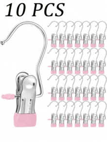 20 件优质不锈钢衣夹，可调节金属裤架（带夹子），洗衣衣钉（带钩），便携式挂衣夹，50/40/30/15/10/5/1 件衣柜整理器，衣橱靴子衣架，带钩夹子，多功能单夹衣架，靴子夹，适用于裤子、帽子、裙子、袜子、鞋子、裙子、裤子、鞋子、靴子、裙子、春季、极简主义、夏季上衣