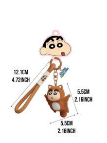 Flying Squirrel Shin-chan Plush Keychain - Official Crayon Shin-chan Plushie, Unique Squirrel Design, Lightweight & Durable, Ideal for Key Organization, Stylish Keychain for Teens & Adults, Fun Gadget for Outdoor Activities, Anime Collectibles, Gift for Him. - 飛鼠小新 - 查看 10