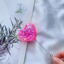 Kẹp cá sấu hình trái tim có thể thu vào 360 độ lấp lánh mới - Nhiều màu - Xem 10