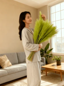 Künstliches Pampasgras, Pompas, Pampasgras, Pampasgras für Bodenvase, Pampasgras Deko für Vasenfüller, Boho Rustikal Bauernhaus Heimdekoration, Hochzeitsdekoration, Valentinstag, Geschenke Geburtstag Abschluss, Herbstdekoration, Herbst, Künstliche Pflanzen Halloween Dekoration Zimmer Dekoration Halloween