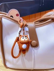 Flying Squirrel Shin-chan Plush Keychain - Official Crayon Shin-chan Plushie, Unique Squirrel Design, Lightweight & Durable, Ideal for Key Organization, Stylish Keychain for Teens & Adults, Fun Gadget for Outdoor Activities, Anime Collectibles, Gift for Him. - 飛鼠小新 - 查看 3