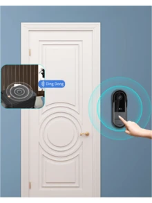 1个无线智能视频门铃摄像头，支持2.4G WiFi、无线对讲、语音转换、双向语音、夜视、远程监控和即时报警功能