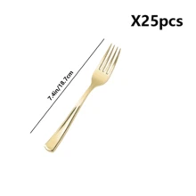 6pcs Stainless Steel Gold Dessert Salad Forks, Suitable For Home Kitchen Or Restaurant, Wedding Party, Size 7.5 Inches/19cm - Multicolor - View 9