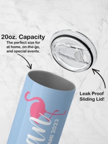 20oz Personalized Stainless Steel Insulated Tumbler - Double Wall, Customizable With Photo, Unique Christmas Gift For Her, Him, Housewarming, Leak-Proof, Fits Car Cup Holder, All Season, Ideal For Camping, Travel, Home, Office, School - New Model - View 7