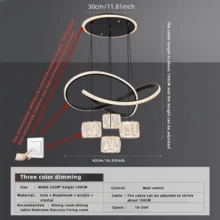 4-Head Crystal Luxury Modern LED Dining Room Pendant Light, Suitable For Dining Table, Bedroom, Living Room, Corridor - Multicolor - View 5