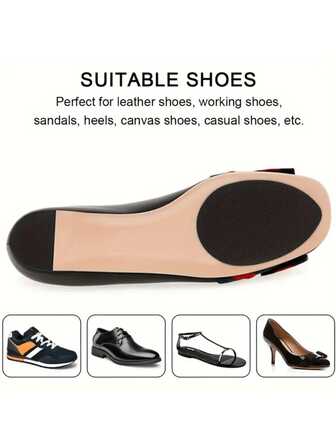 3 Pares de Protetores Antiderrapantes para Sapatos, Adesivos de Borracha Antiderrapantes, Protetores de Sola para Salto Alto, Protetores de Atrito para a Parte Inferior do Sapato, Adequados para Tênis, Saltos Altos, Sapatos Sociais