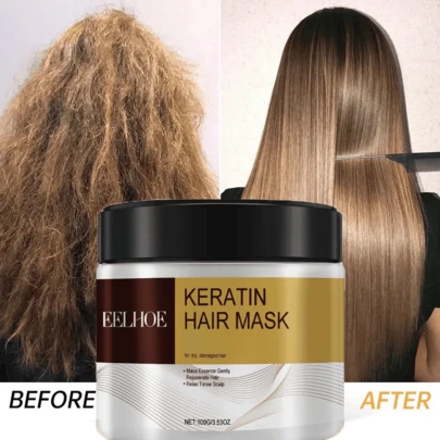 100g Mascarilla de Cabello de Colágeno - Cuidado Intensivo Hidratante, Apto para Cabello Seco y Rizado, Suave, Esponjoso, Sedoso y Fácil de Peinar, Cuidado del Cuero Cabelludo, Unisex, Apto para Todos los Tipos de Cabello