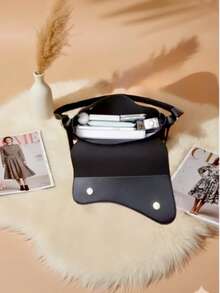 Bolsa de Ombro Feminina Charmy Baguete - Marrom - Visão 6