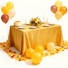 1pc Elegant Dark Green Satin Christmas Tablecloth, Rectangular Washable Reusable Tablecloth With High-Quality Polyester Satin Texture, Suitable For Weddings, Birthdays, Restaurants, Home Gatherings, Outdoor Parties, Christmas Party Table Covers - 墨綠色 - 查看 9