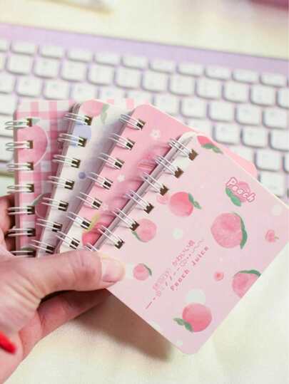 Portable Spiral Notebook With Horizontal Lines, Suitable For Cute Notes, Home, School, Office Use, Back To School Gift