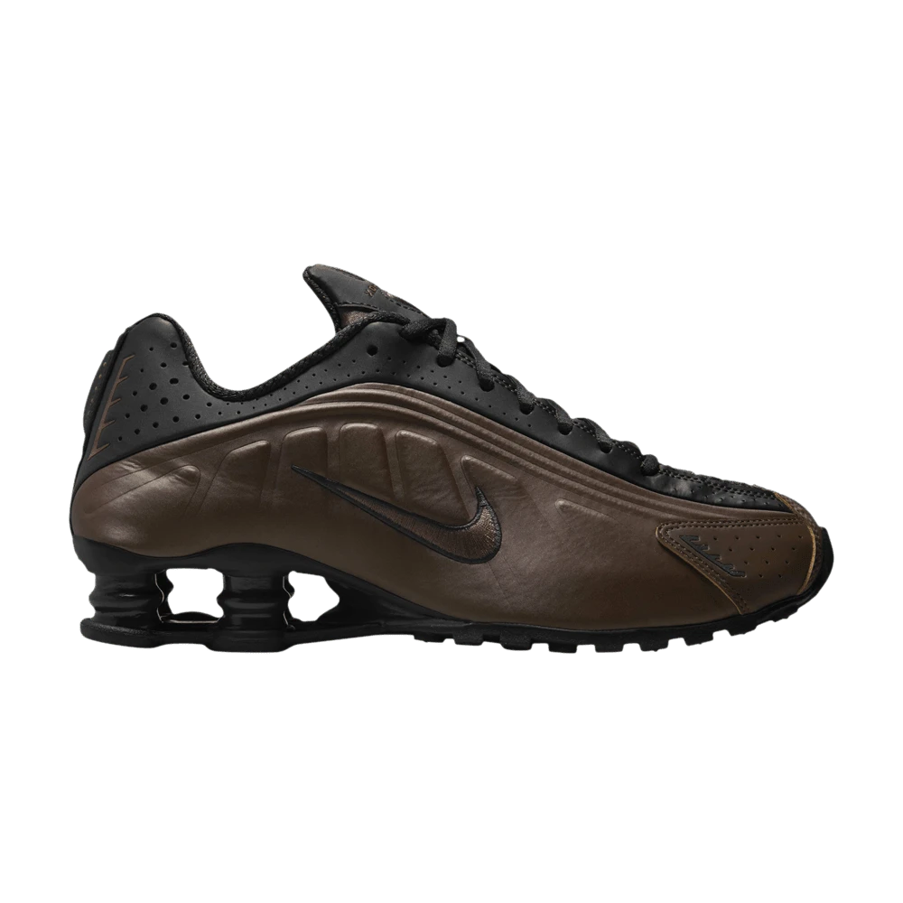 Nike Womens Shox R4 'Off Noir Ironstone' (Women's Sizes) Off Noir/Ironstone/Dark Smoke Grey AR3565-007 - 棕色 - 查看 1